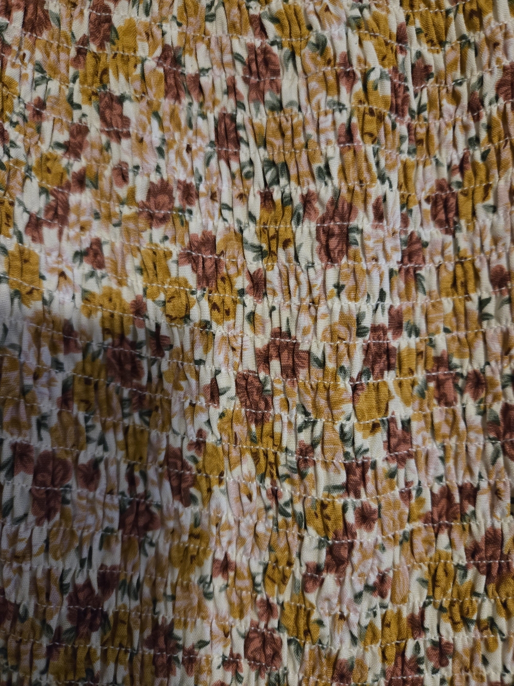 Mikarose Floral Smocked Long Sleeve Midi Dress, Size Small, Cottagecore - Picture 7 of 8